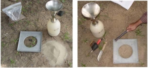آزمایش تعیین دانسیته خاک در محل